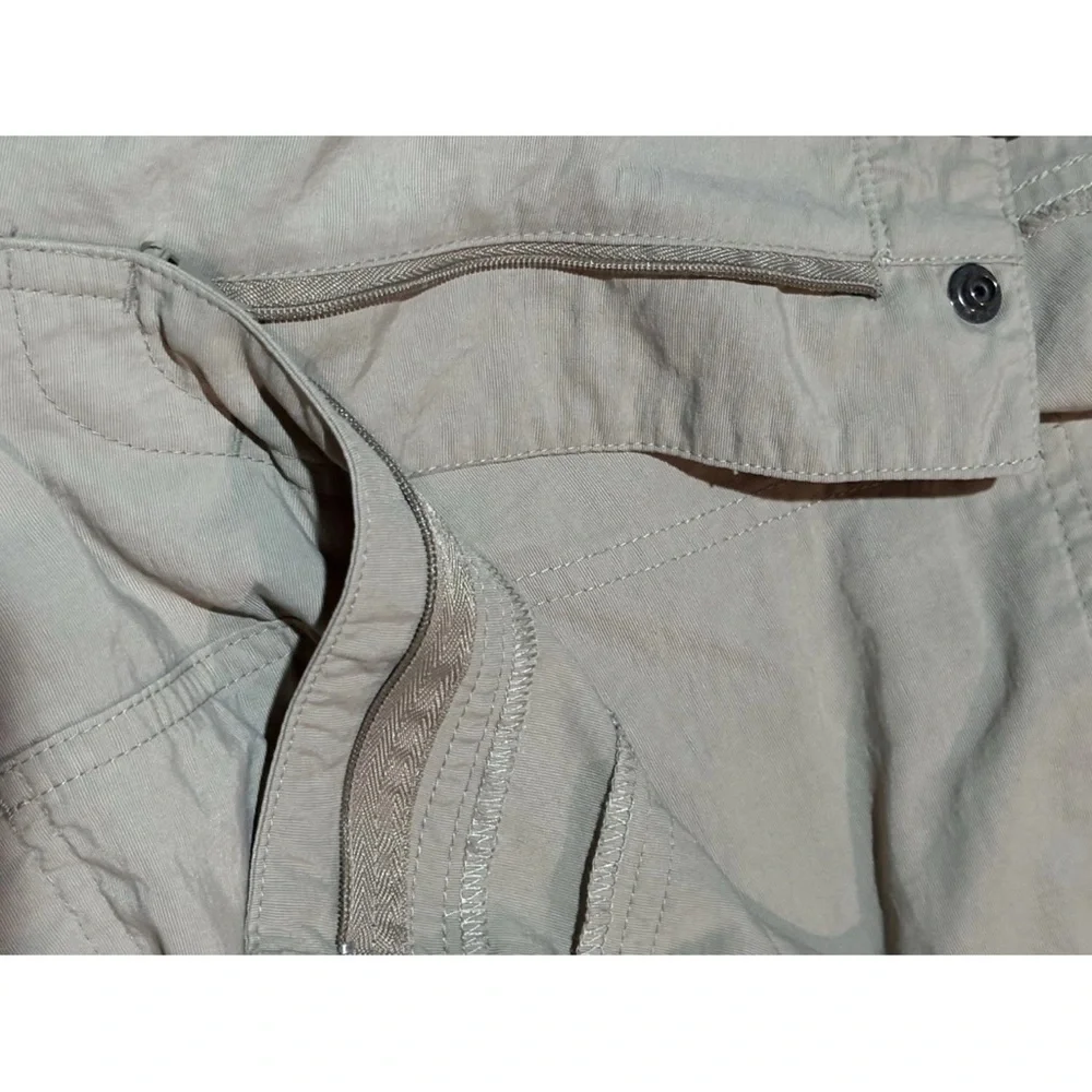 The North Face Pants Mens Large Beige Nylon Cargo Convertible Belted Hiking
